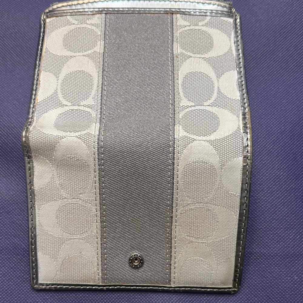 Coach Metallic Silver and Gray Wallet - Picture 8 of 8